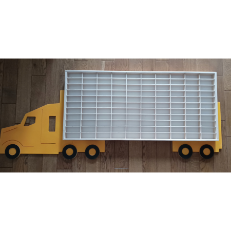 Półka na Samochodziki Autka Resoraki Hot Wheels TIR drewno MODEL ZŁOŻONY